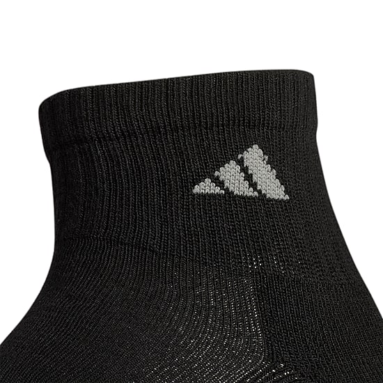 adidas Mens Multi-Pack 6 Pair Big and Tall Quarter Ankle Socks