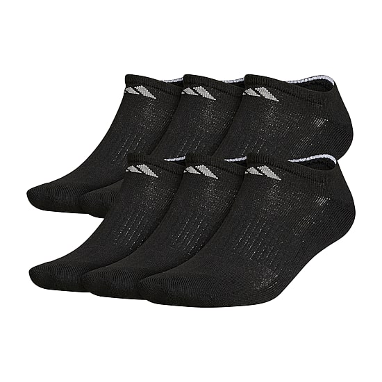 adidas Mens 6 Pair No Show Socks