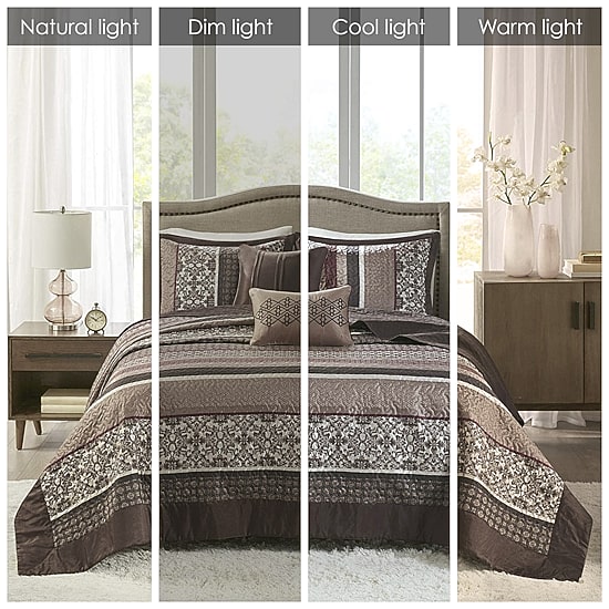 Madison Park Dartmouth 5 Piece Reversible Jacquard Bedspread Set