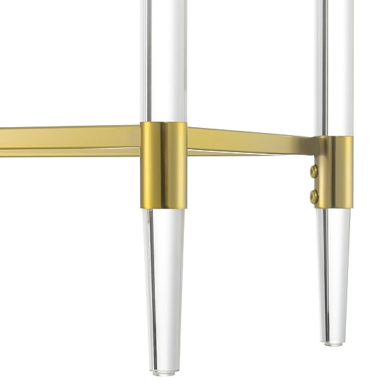 Convenience Concepts Royal Crest Glass Top Metal Console Table