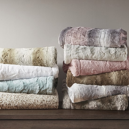 Madison Park Marcelle Oversize Faux-Fur Throw