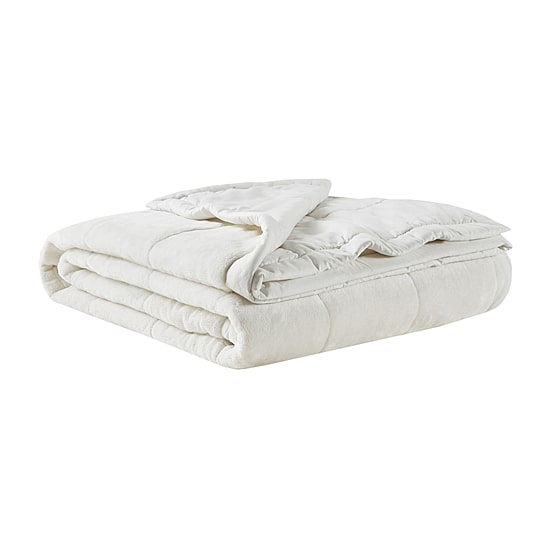 Madison Park Campbell Reversible Plush To Microfiber Temperature Regulating Down Alternative Blanket