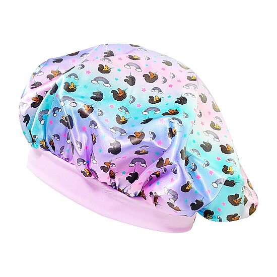 Afro Unicorn Satin Sleep Bonnet
