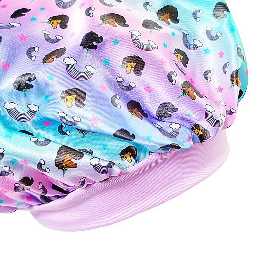 Afro Unicorn Satin Sleep Bonnet