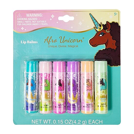 Afro Unicorn 6-pc. Flavored Lip Balm Set