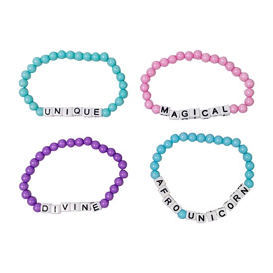 Afro Unicorn 4-pc. Mix and Match Bracelet Set