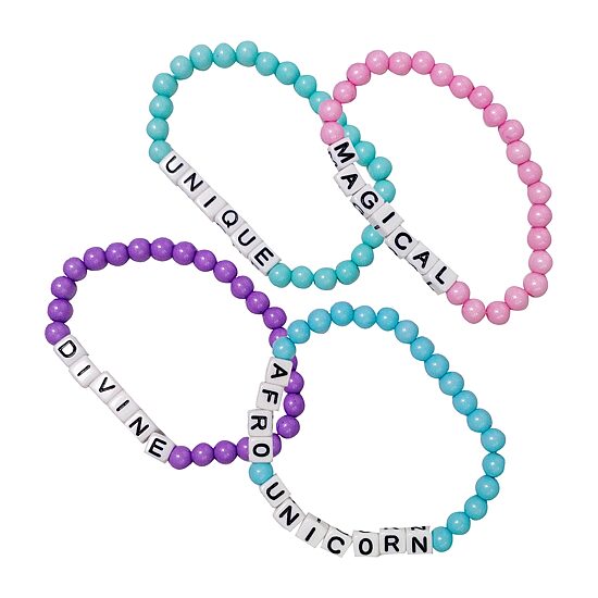 Afro Unicorn 4-pc. Mix and Match Bracelet Set
