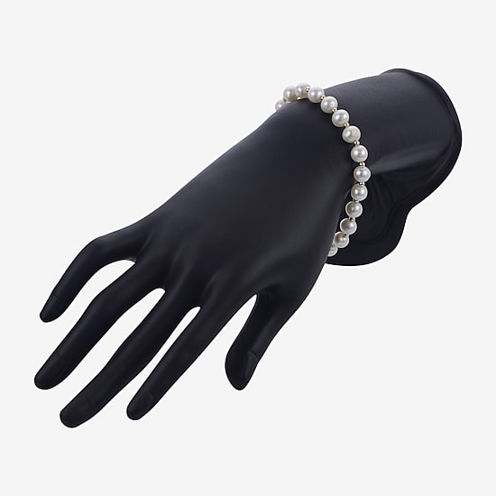 7-7.5Mm Cultured Freshwater Pearl Sterling Silver Bracelet