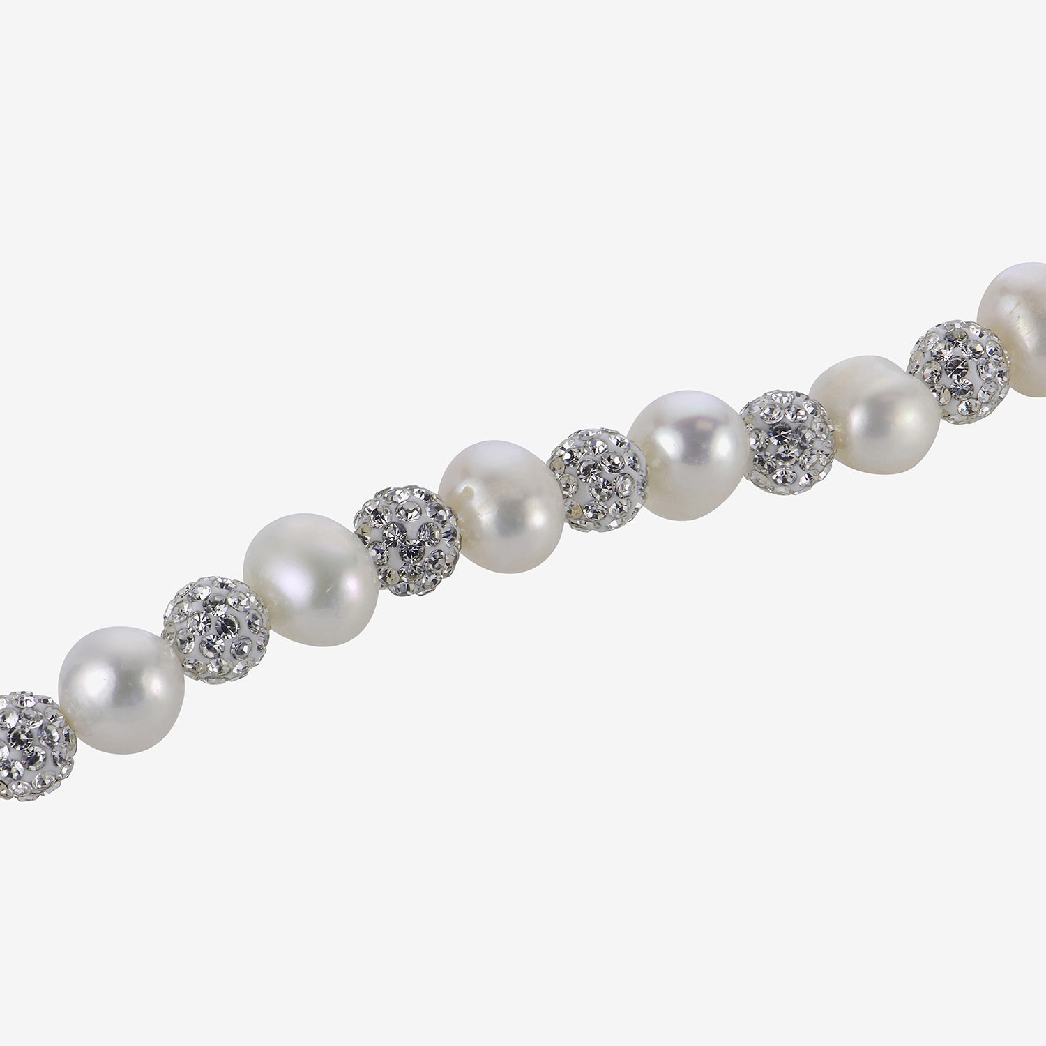 Womens White Sterling Silver Inch Strand Necklace