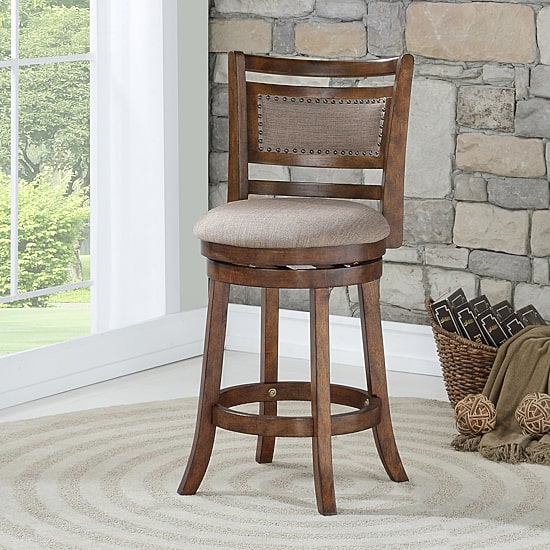 Aberdeen Counter Height Upholstered Swivel Bar Stool