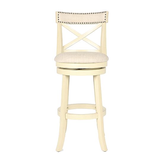York Upholstered Swivel Bar Stool