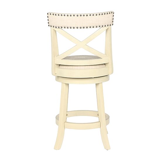 York Counter Height Upholstered Swivel Bar Stool