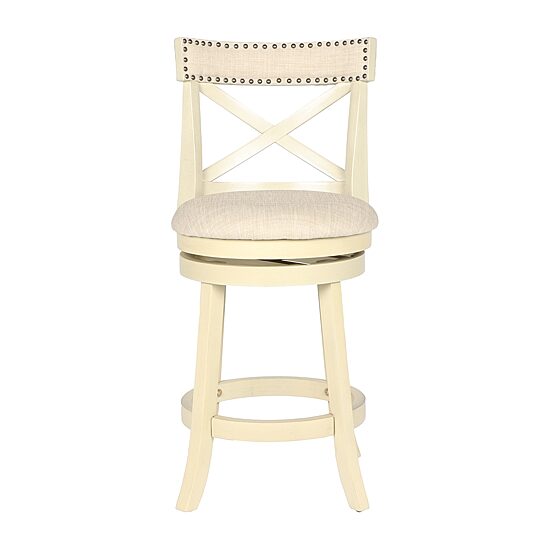 York Counter Height Upholstered Swivel Bar Stool