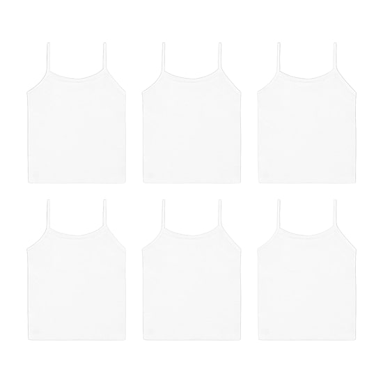 Hanes Toddler Girls U Neck Sleeveless 6 Pack Camisole