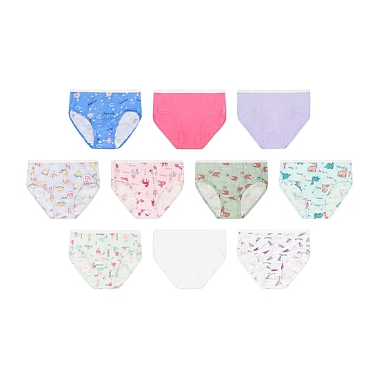 Hanes Toddler Girls 10 Pack Briefs Tucbrf