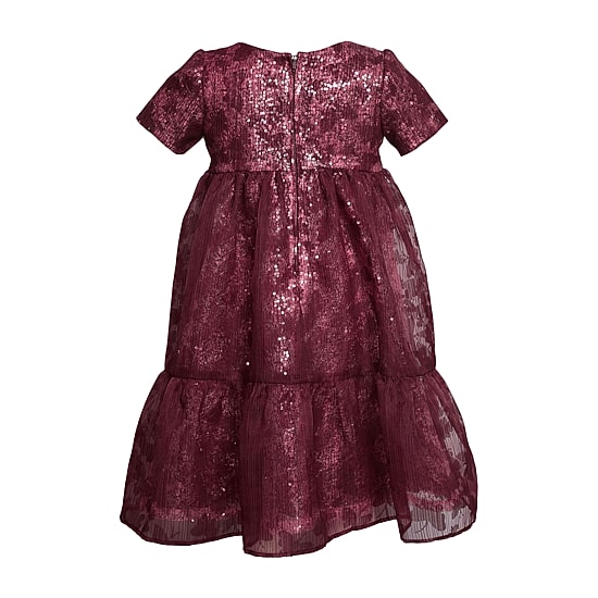 Bonnie Jean Little Girls Puffed Short Sleeve Babydoll Dress