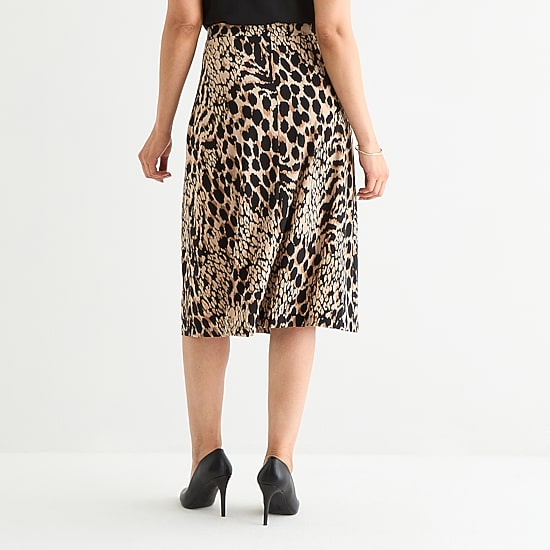Black Label by Evan-Picone Womens Midi A-Line Skirt