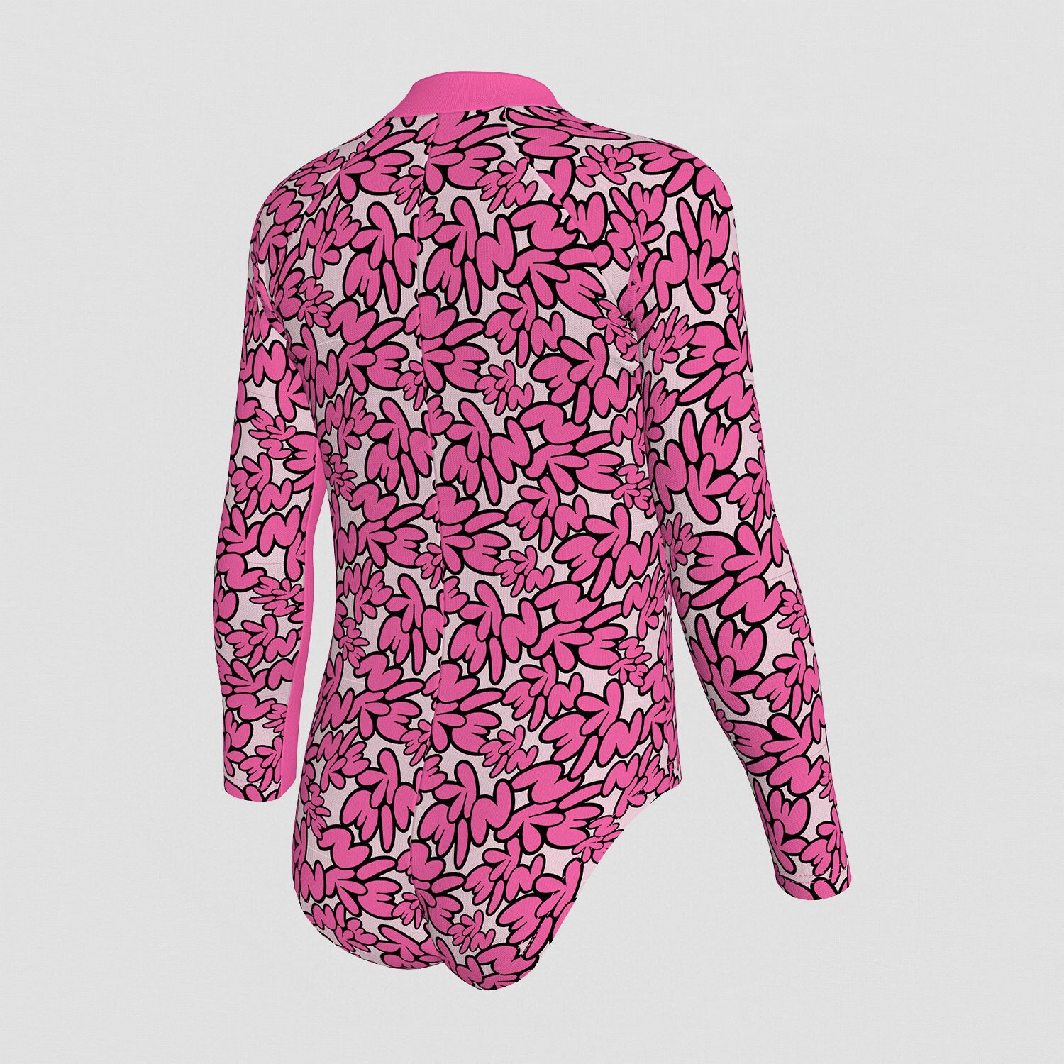 Nike Little Girls Floral Long Sleeve One Piece Swimsuit