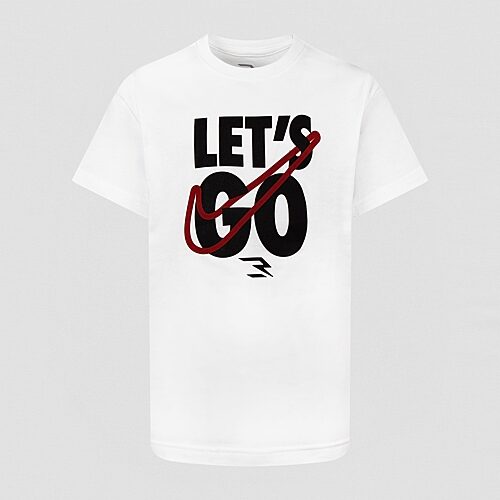 Nike 3BRAND by Russell Wilson Big Kid Boys Crew Neck Short Sleeve Regular Fit Graphic T-Shirt, Small, White
