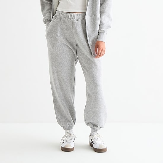 Arizona Womens Juniors Cinched Fleece Jogger Pant