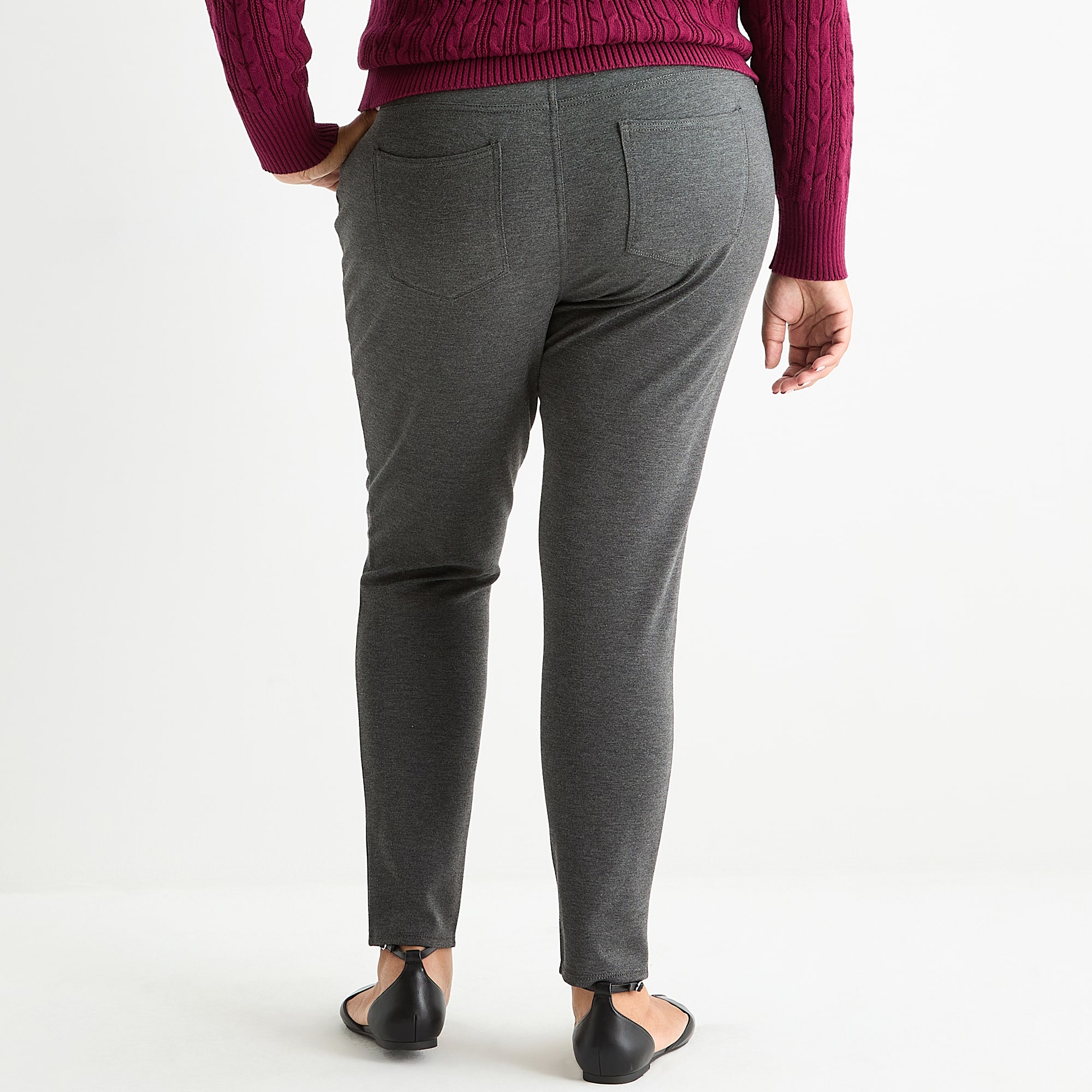 St. John's Bay Womens Plus Skinny Pull-On Pant