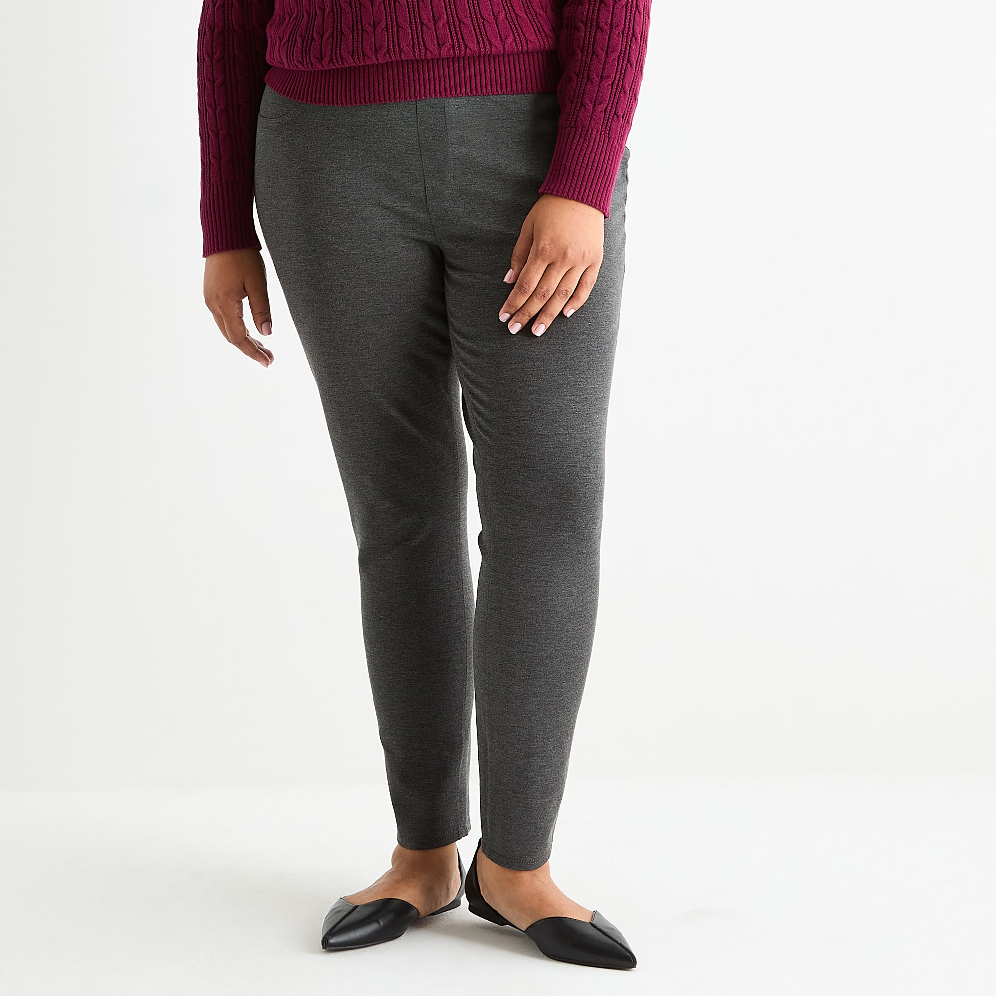 St. John's Bay Womens Plus Skinny Pull-On Pant