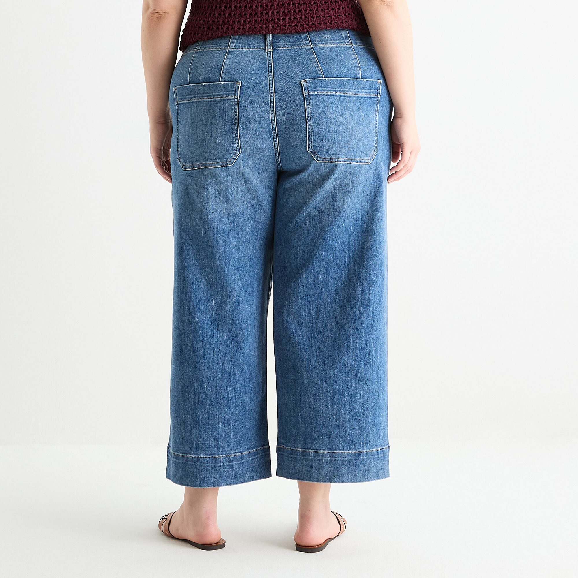 a.n.a Patch Pocket Womens - Plus Highest Rise Cropped Jean