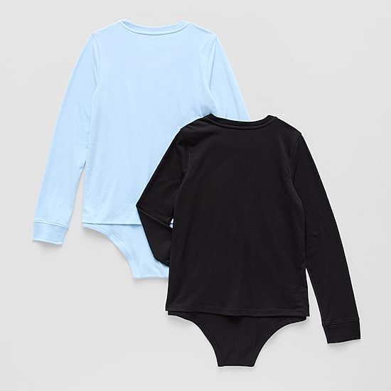 Thereabouts Little & Big Kid Girls Crew Neck Long Sleeve Adaptive 2-pc. Bodysuit
