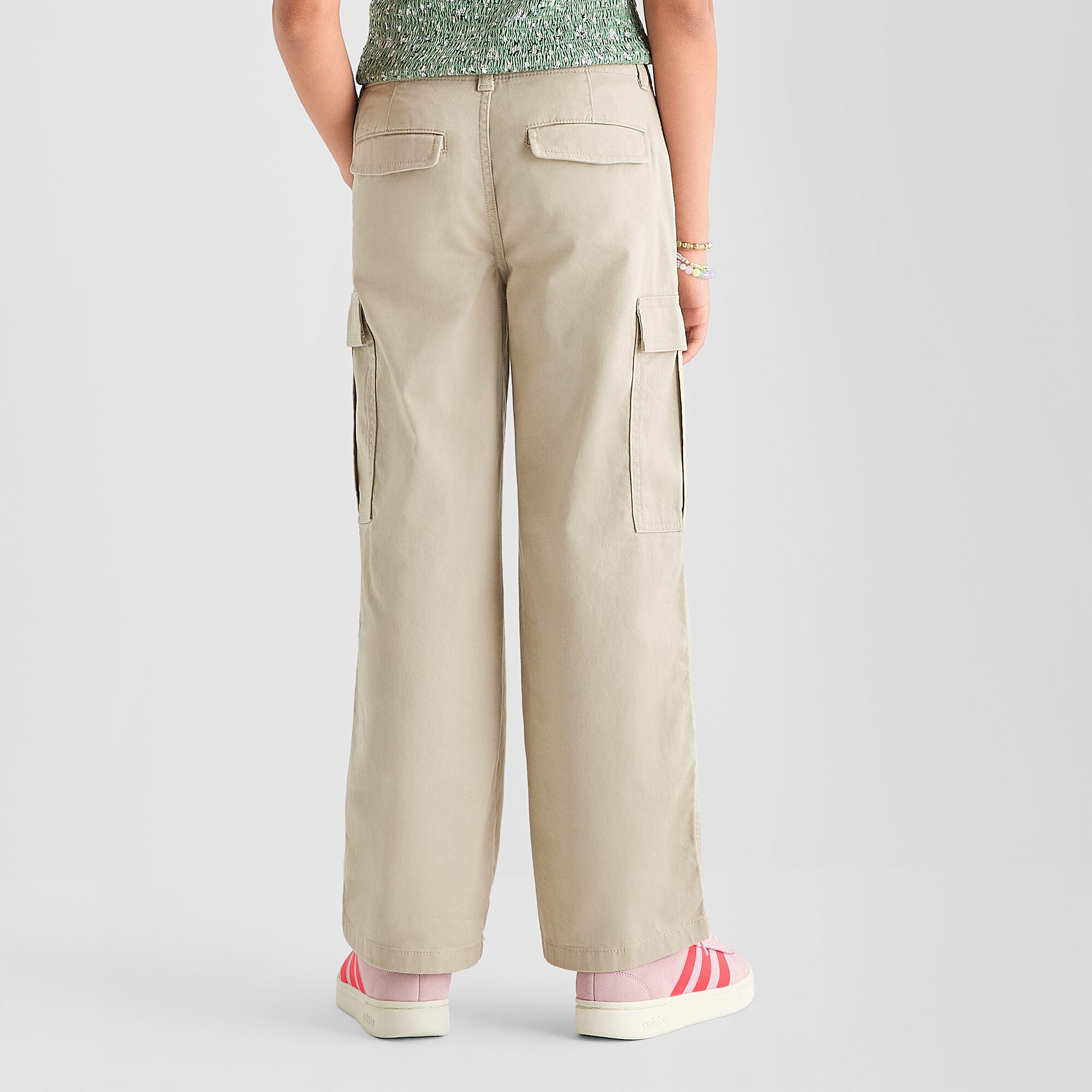 Thereabouts Little & Big Kid Girls Wide Leg Cargo Pant