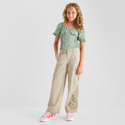 Thereabouts Little & Big Kid Girls Wide Leg Cargo Pant