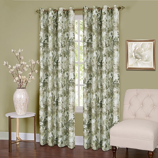 Tranquil Grommet Top Light-Filtering Single Curtain Panel