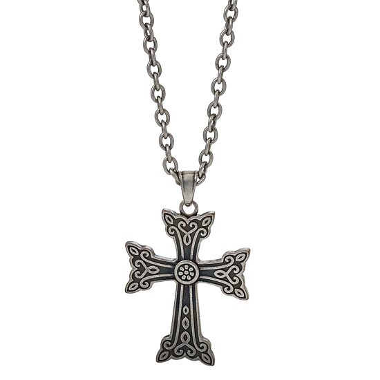Mens Cross 22 Inch Pendant Necklace