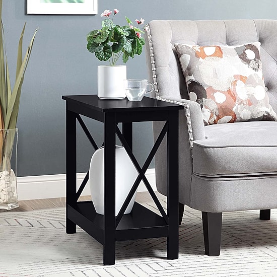 Convenience Concepts Oxford Living Room Collection Storage Chairside Table