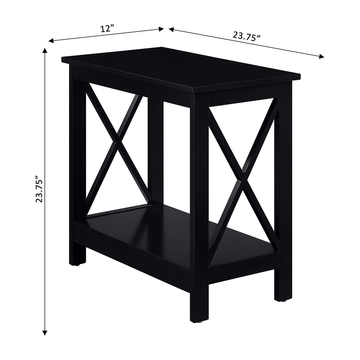 Convenience Concepts Oxford Living Room Collection Storage Chairside Table
