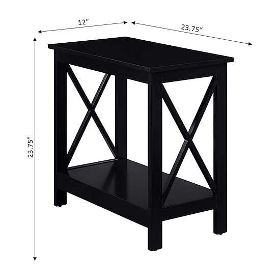 Convenience Concepts Oxford Living Room Collection Storage Chairside Table