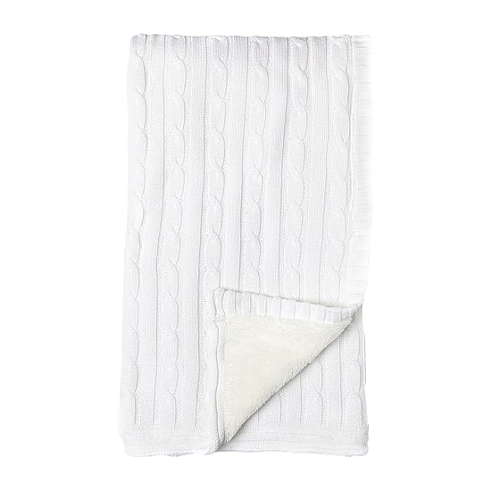 3 Stories Trading Company Cable Knit Sherpa Baby Blanket