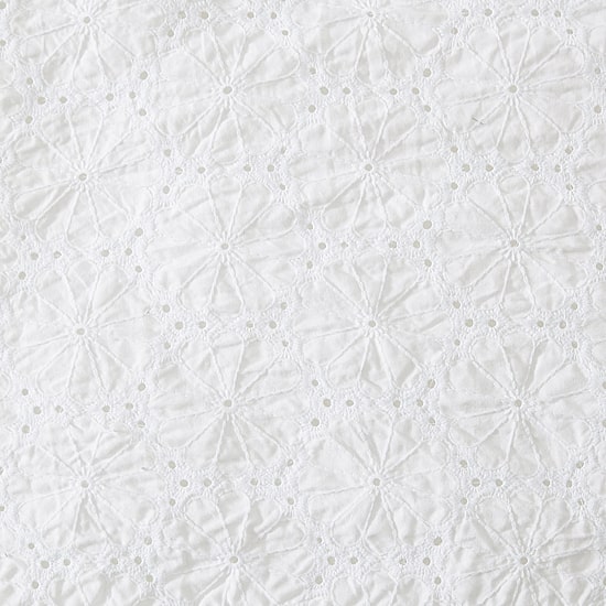Laura Ashley Eyelet Ruffle Midweight Comforter Set