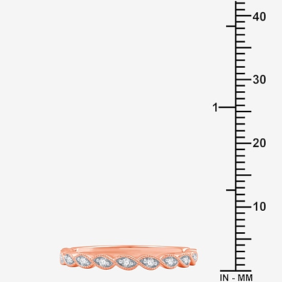 I Said Yes (H-I / I1) 1/10 CT. T.W. Lab Grown White Diamond Sterling Silver or 14K Gold Over Silver Wedding Band