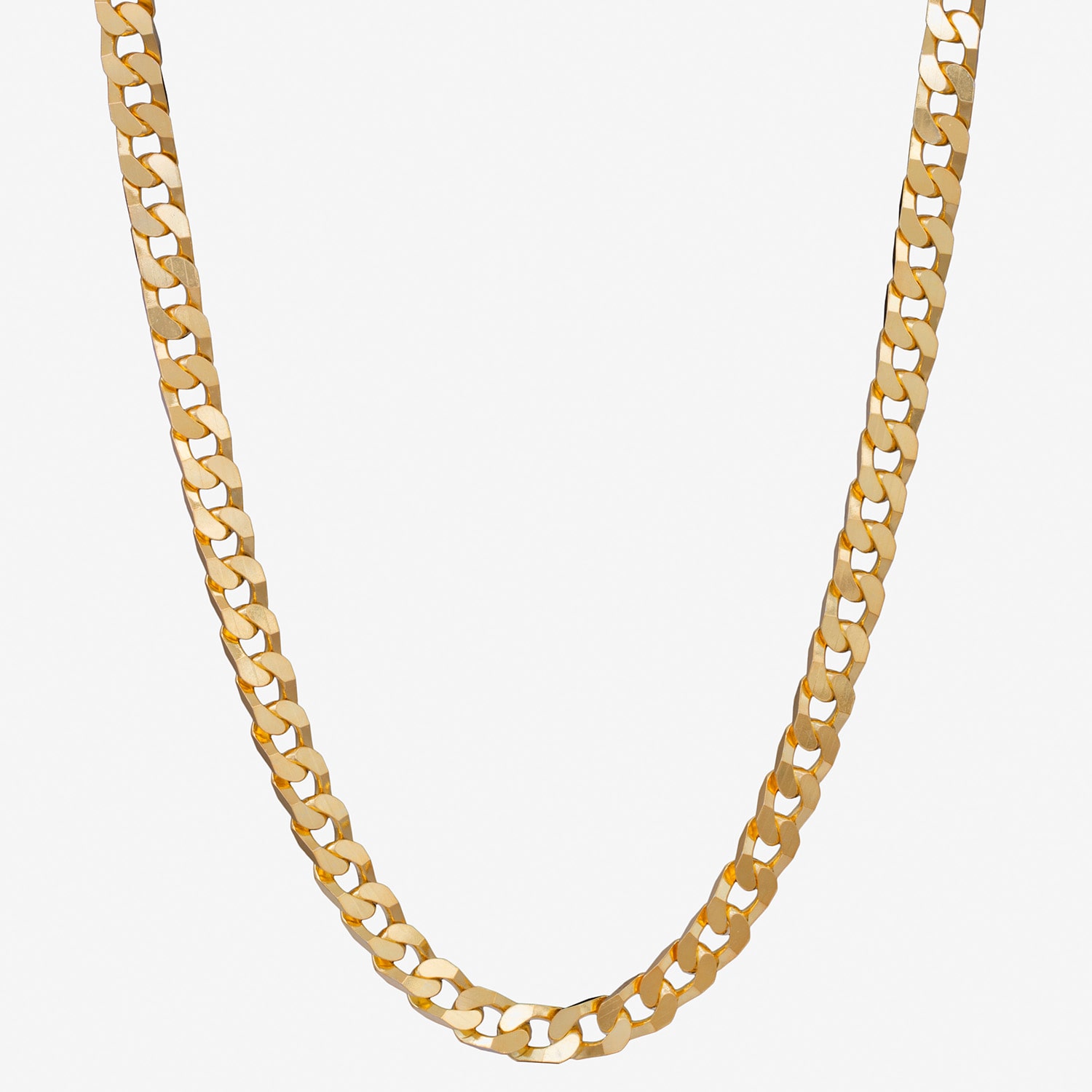 Made in Italy Mens 24K Gold Over Silver 24 Inch Curb Chain Necklace