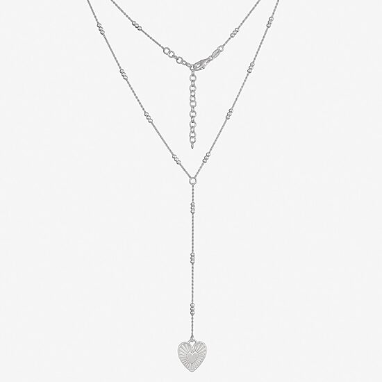 Womens Sterling Silver 16 Inch Y Necklace