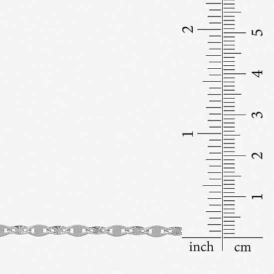 Made in Italy Womens Sterling Silver 7.5 Inch Solid Fashion Chain Bracelet