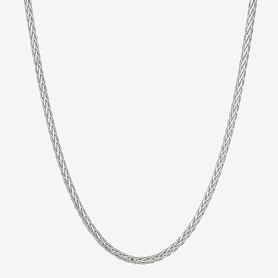 Mens Sterling Silver 22 Inch Wheat Chain Necklace