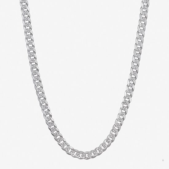 Mens Sterling Silver 22 Inch Curb Chain Necklace