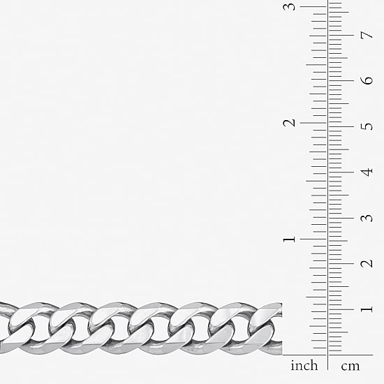 Mens Sterling Silver 22 Inch Curb Chain Necklace
