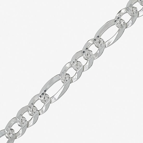 Mens Sterling Silver 22 Inch Figaro Chain Necklace