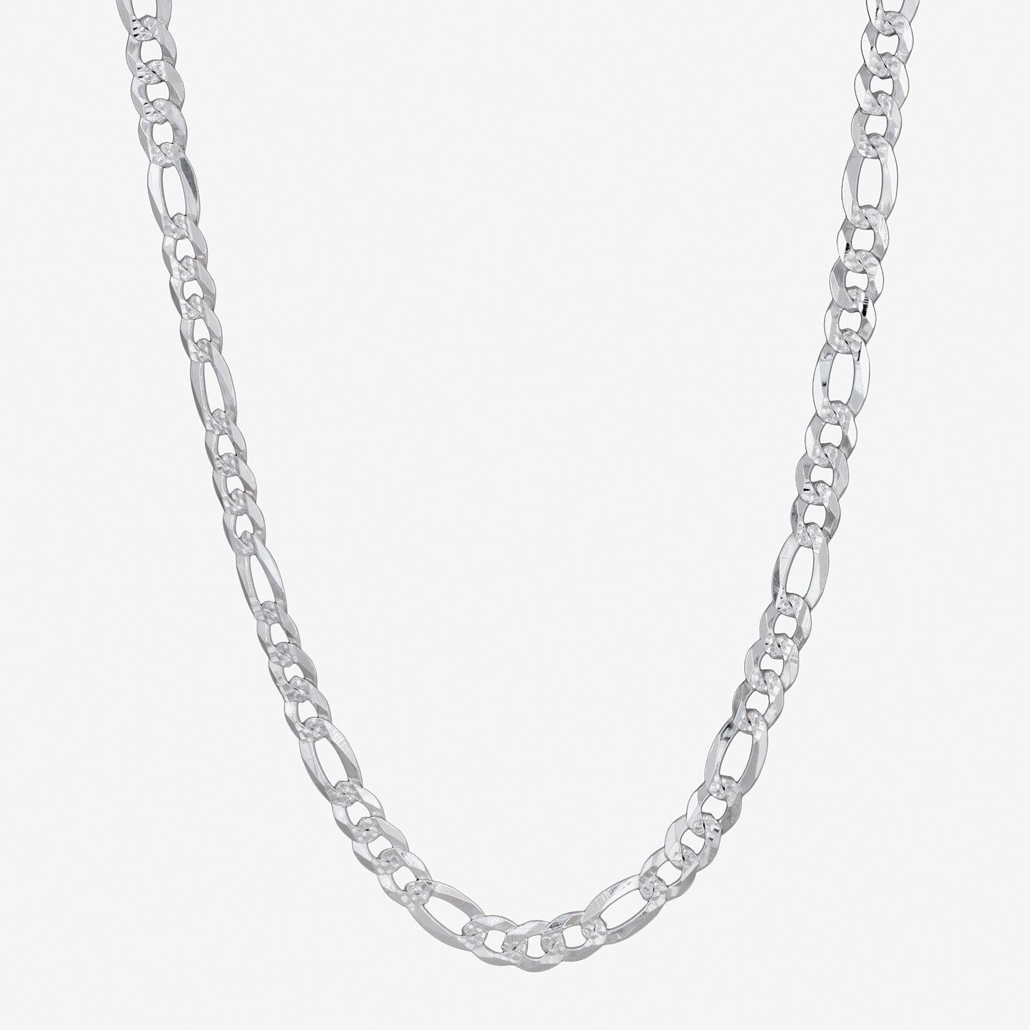 Mens Sterling Silver 22 Inch Figaro Chain Necklace