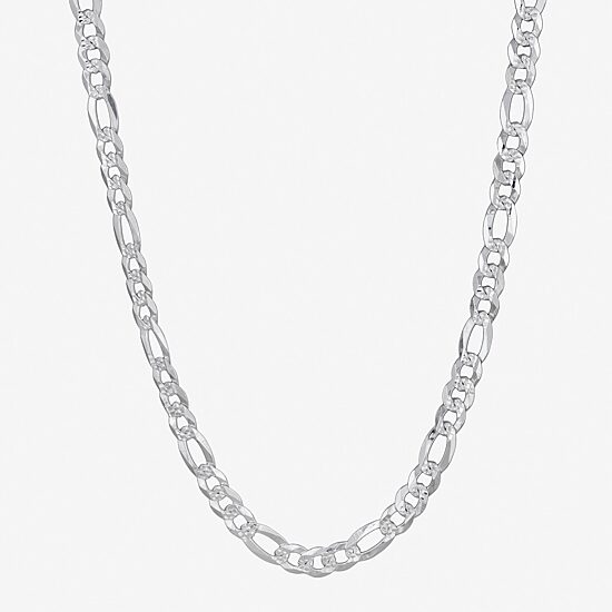 Mens Sterling Silver 22 Inch Figaro Chain Necklace