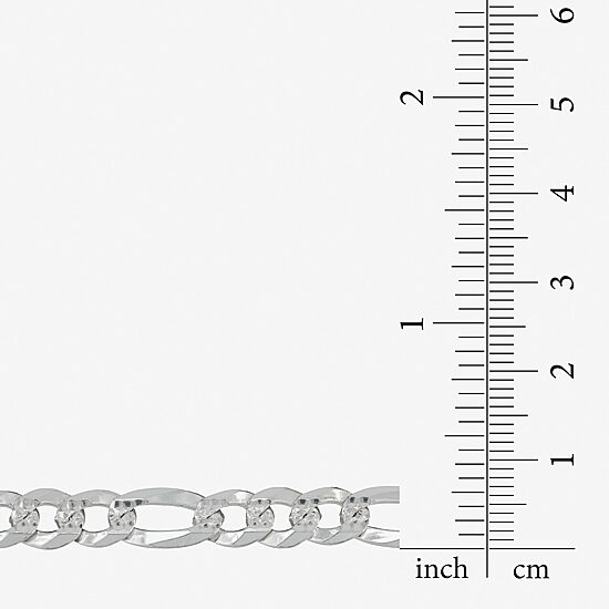 Mens Sterling Silver 22 Inch Figaro Chain Necklace