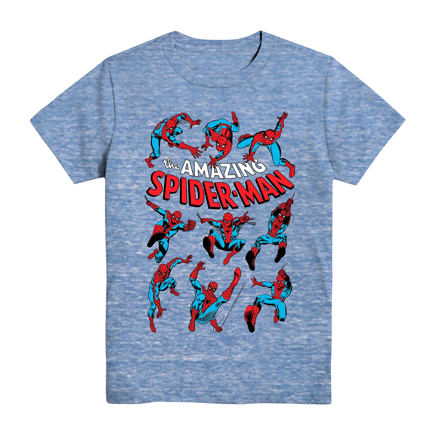 Disney Collection Little & Big Kid Boys Crew Neck Short Sleeve Regular Fit Marvel Spiderman Graphic T-Shirt