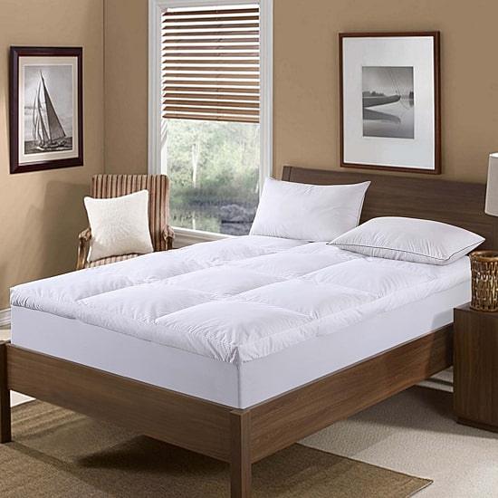 St. James Home Nano Feather Filled Feather Bed With Cotton Cover